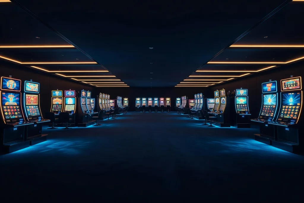 Inside the casino lobby